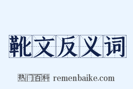 靴文反义词是什么意思的图片